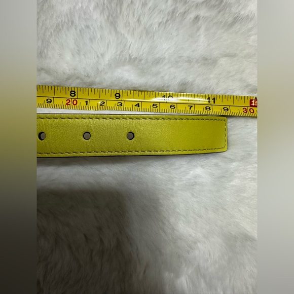 Gucci Lime Green Leather pet collar with Heart Charm-come dust bag and box - Picture 8 of 10